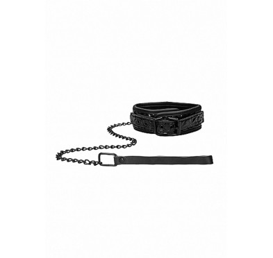 Luxury Collar with Leash - Black